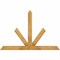 Ekena Millwork Saratoga Rough Sawn Timber Gable Bracket, Western Red Cedar, 60"W x 40"H x 2"D x 4"F, 16/12 Pitch GBW060X40X0204SAR00RWR - alternate 1